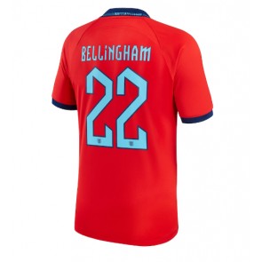 Lacne Muži Futbalové dres Anglicko Jude Bellingham #22 MS 2022 Krátky Rukáv - Preč